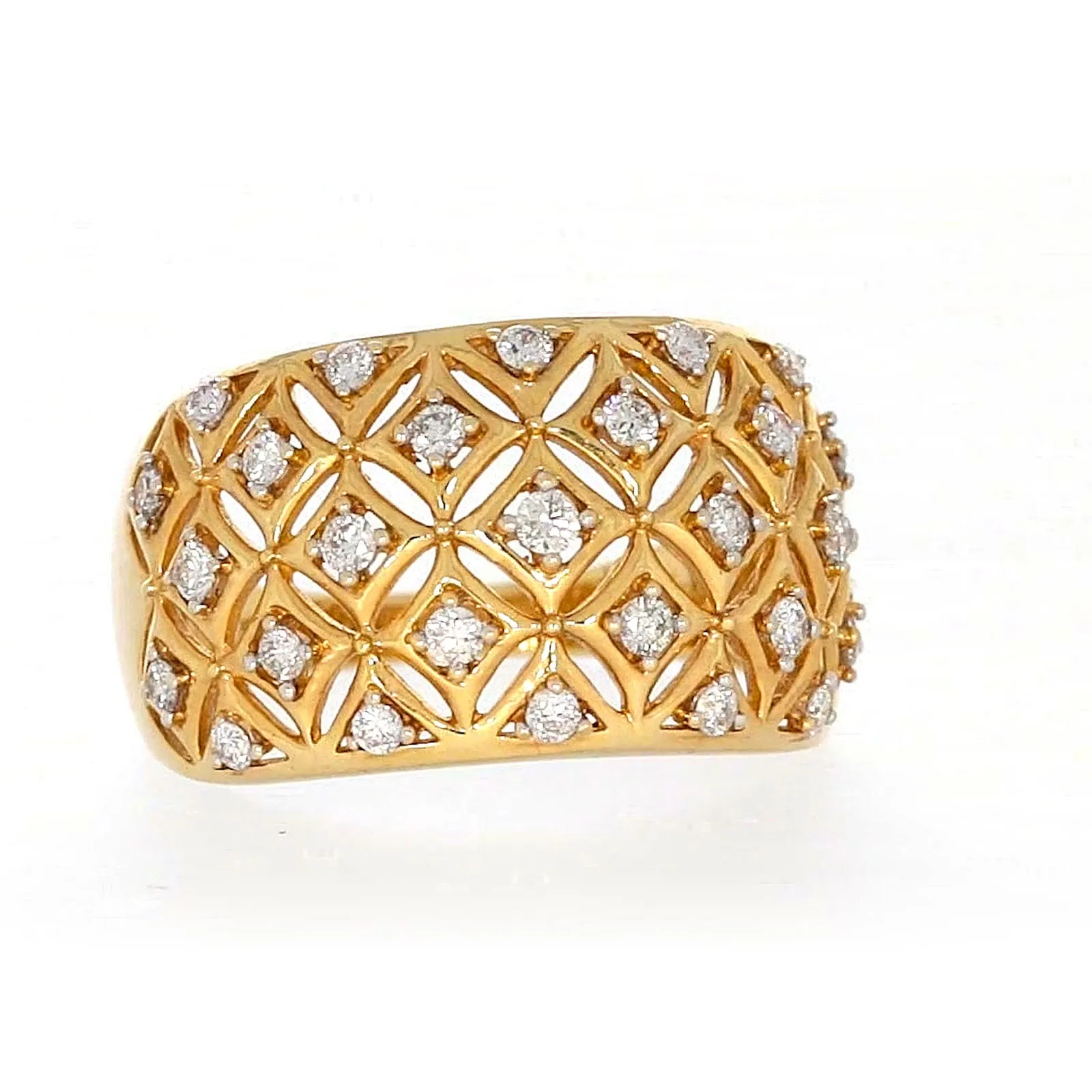 Paris 14ct Yellow Gold Round Brilliant Cut 1/2 CARAT tw of Diamonds Ring
