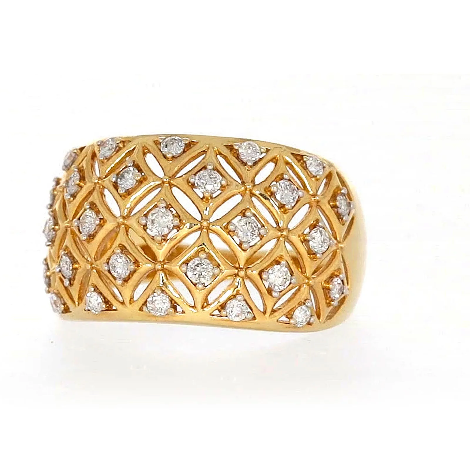 Paris 14ct Yellow Gold Round Brilliant Cut 1/2 CARAT tw of Diamonds Ring