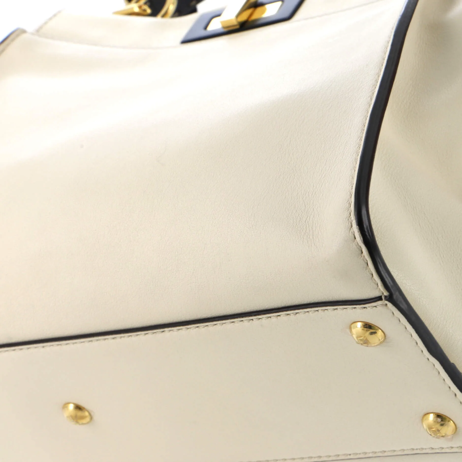 Peekaboo Bag Rigid Leather with Strap You Shoulder Strap Regular