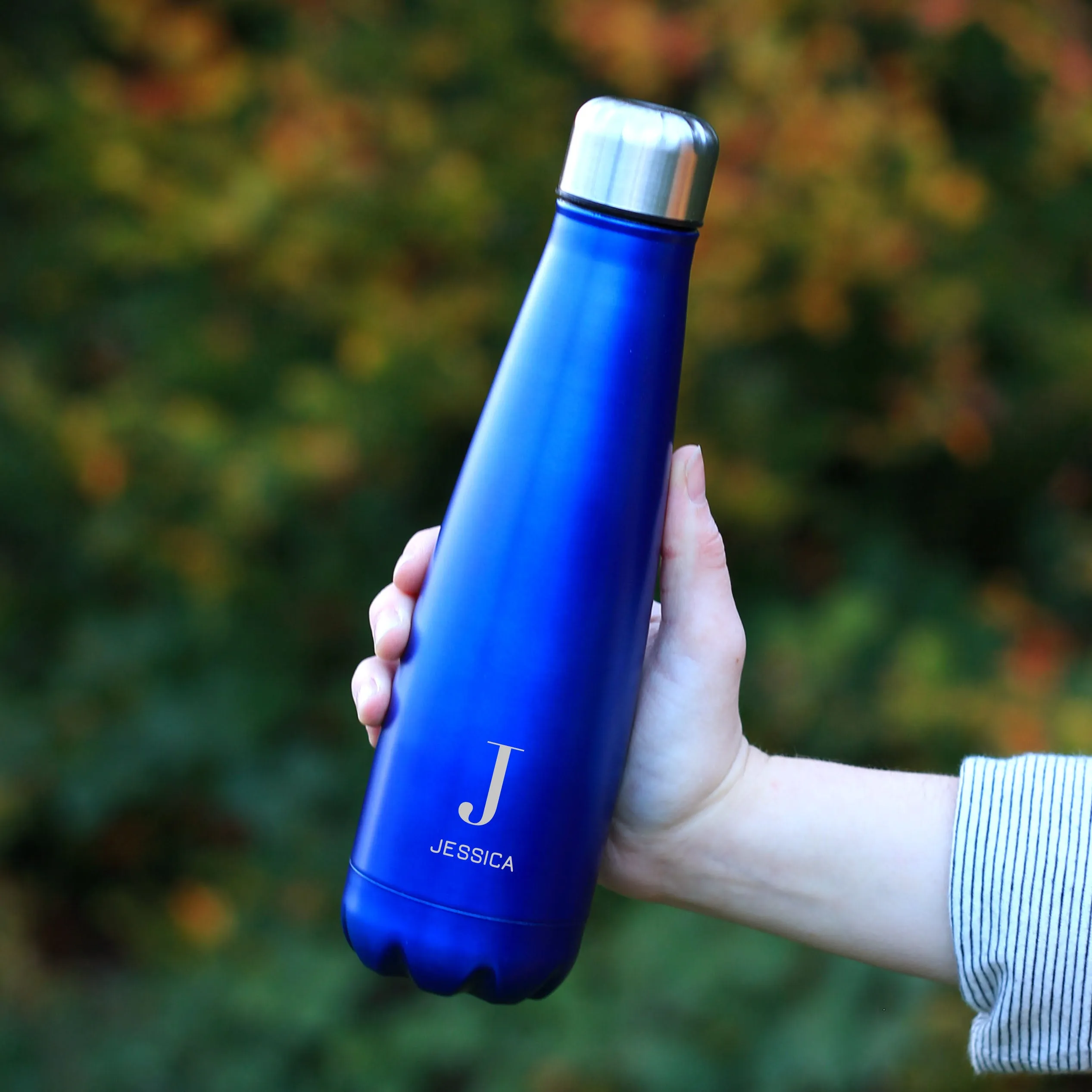 Personalised Name & Initial Metal Water Bottle 630ml