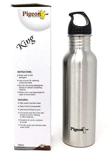 Pigeon Stainless Steel Water Bottle 750ml (Set of 4)