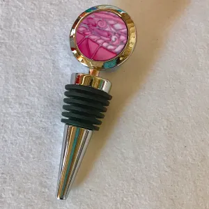 Pink Dragonfly Bottle Stopper - Gift for Her - Bottle Bung in Pink - Wine bottle stopper