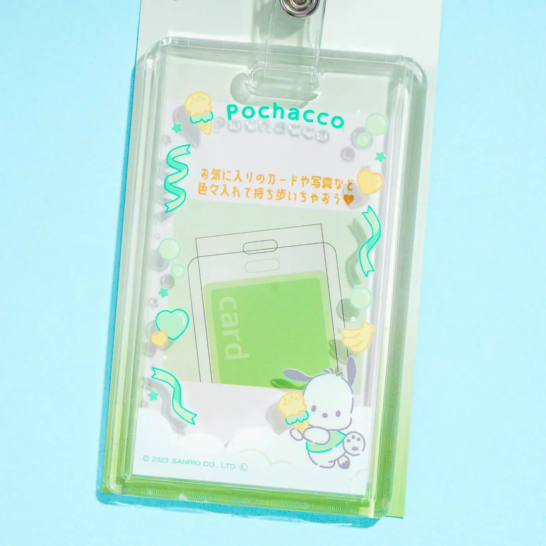 Pochacco Acrylic Photo Holder & Card Case Keychain