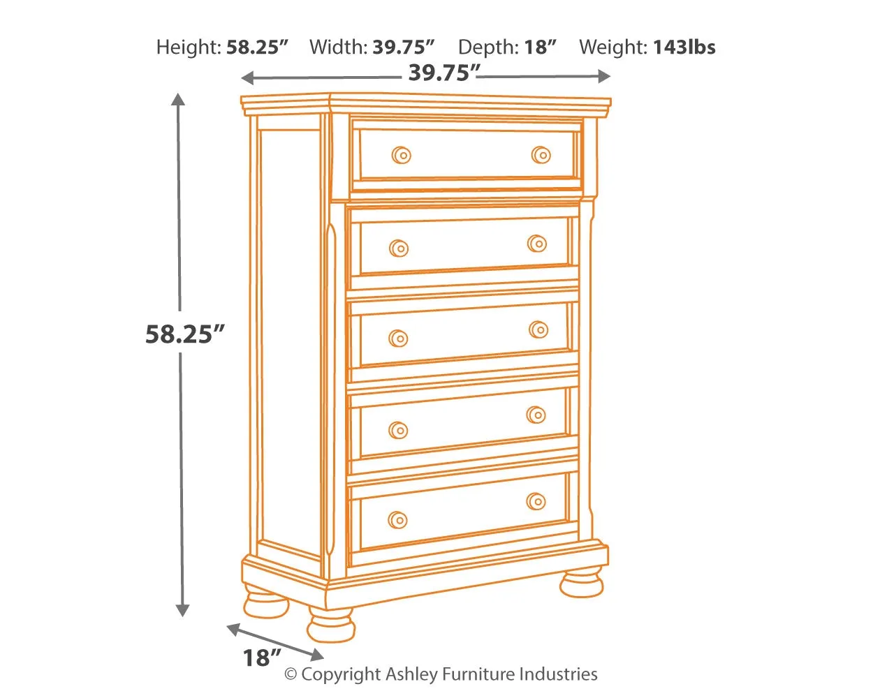 Porter California King Sleigh Bed with Mirrored Dresser, Chest and Nightstand