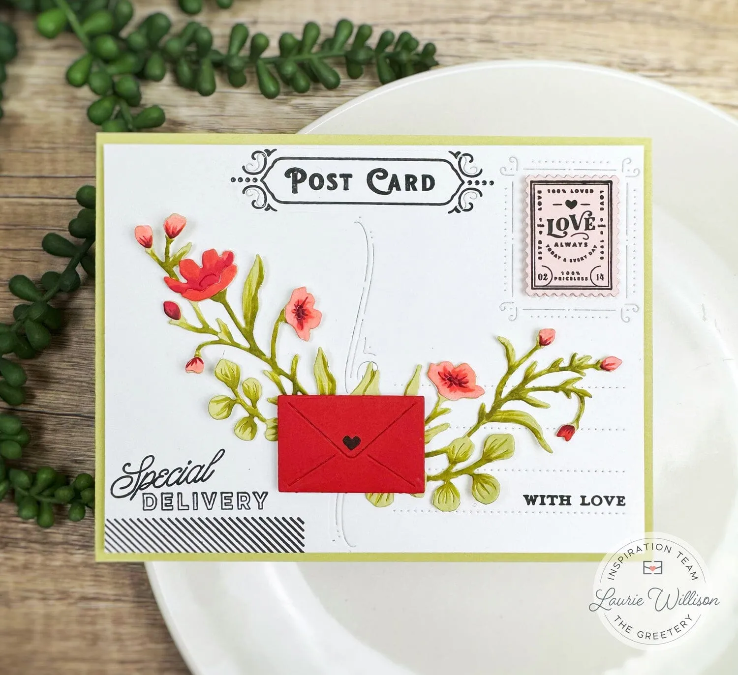 Postcard Details Pierce Plate