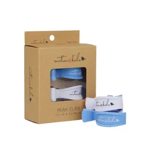Pram Clip Pack - Blue & White (2pc)