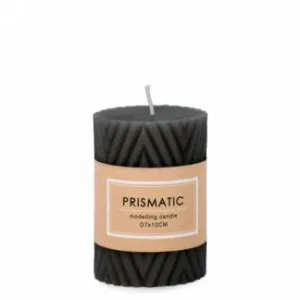 Prismatic Ornate Candle - 3x4" - Black