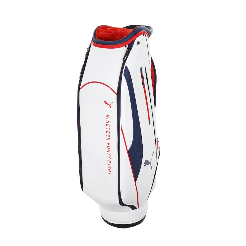 PUMA 9" ALPHACAT Nitro Caddy Bag (White/Red/Navy)