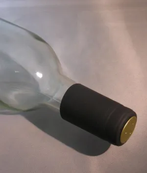 PVC Shrink Caps, Black, Bag of 30