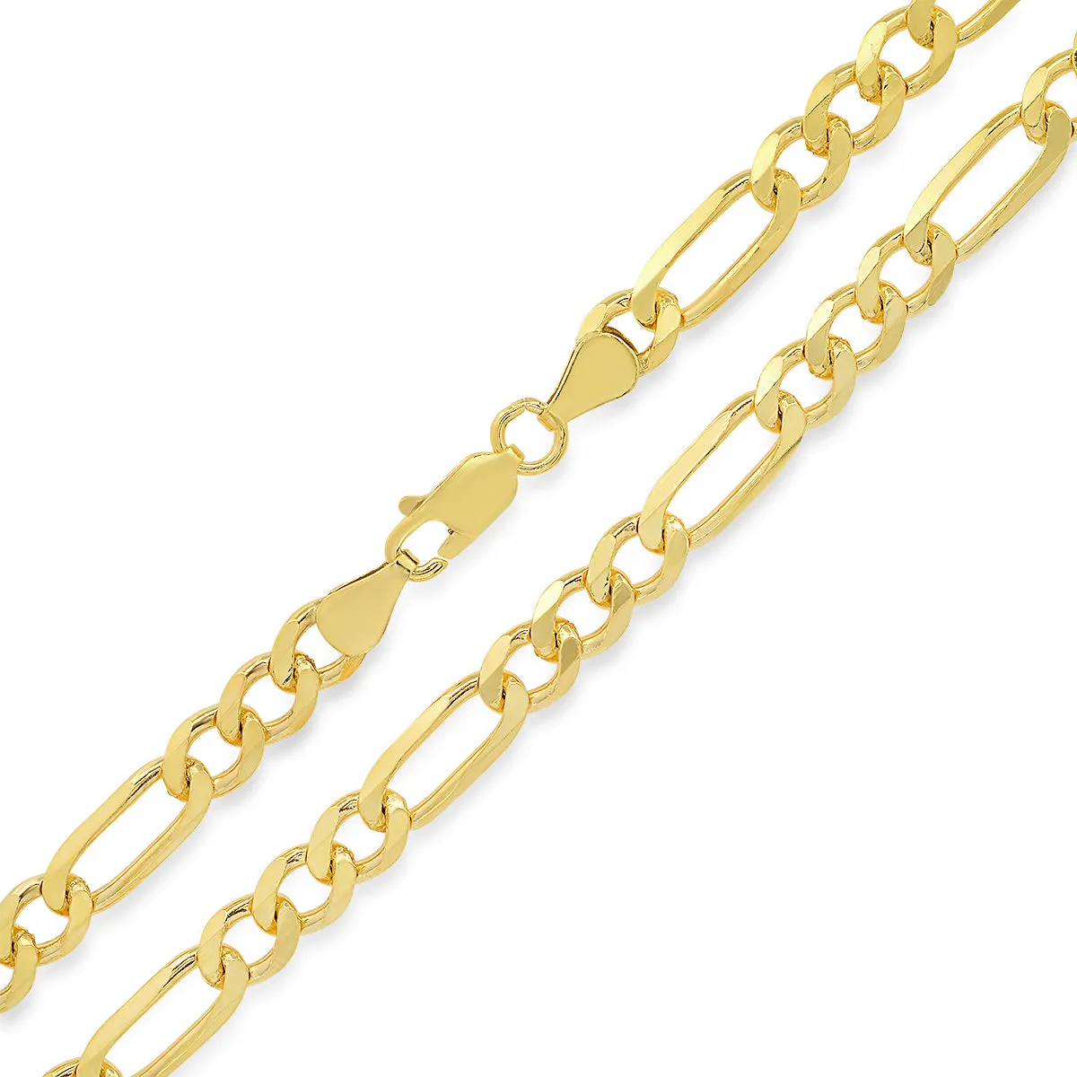 Real 14k Gold Mens THICK 5.5mm Classic Figaro Chain Necklace