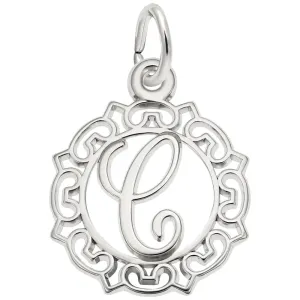 Rembrandt Charms - Ornate Script Initial C Charm - 0817-003