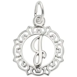 Rembrandt Charms - Ornate Script Initial J Charm - 0817-010