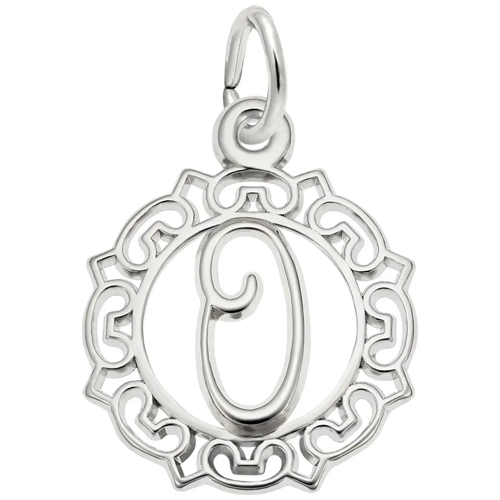 Rembrandt Charms - Ornate Script Initial O Charm - 0817-015