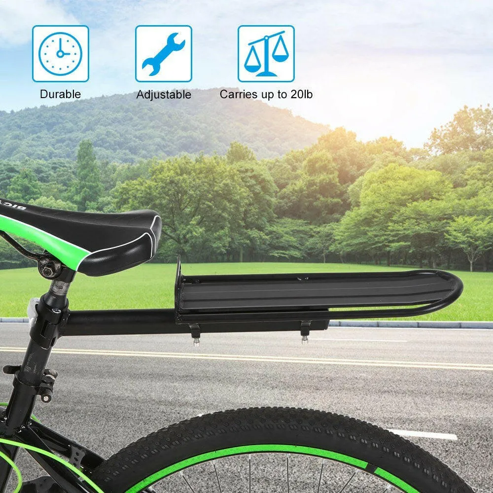Retractable Aluminum Alloy Cycling Bike Rear Seat Post Rack Bicycle Pannier Luggage Cargo Carrier Rack