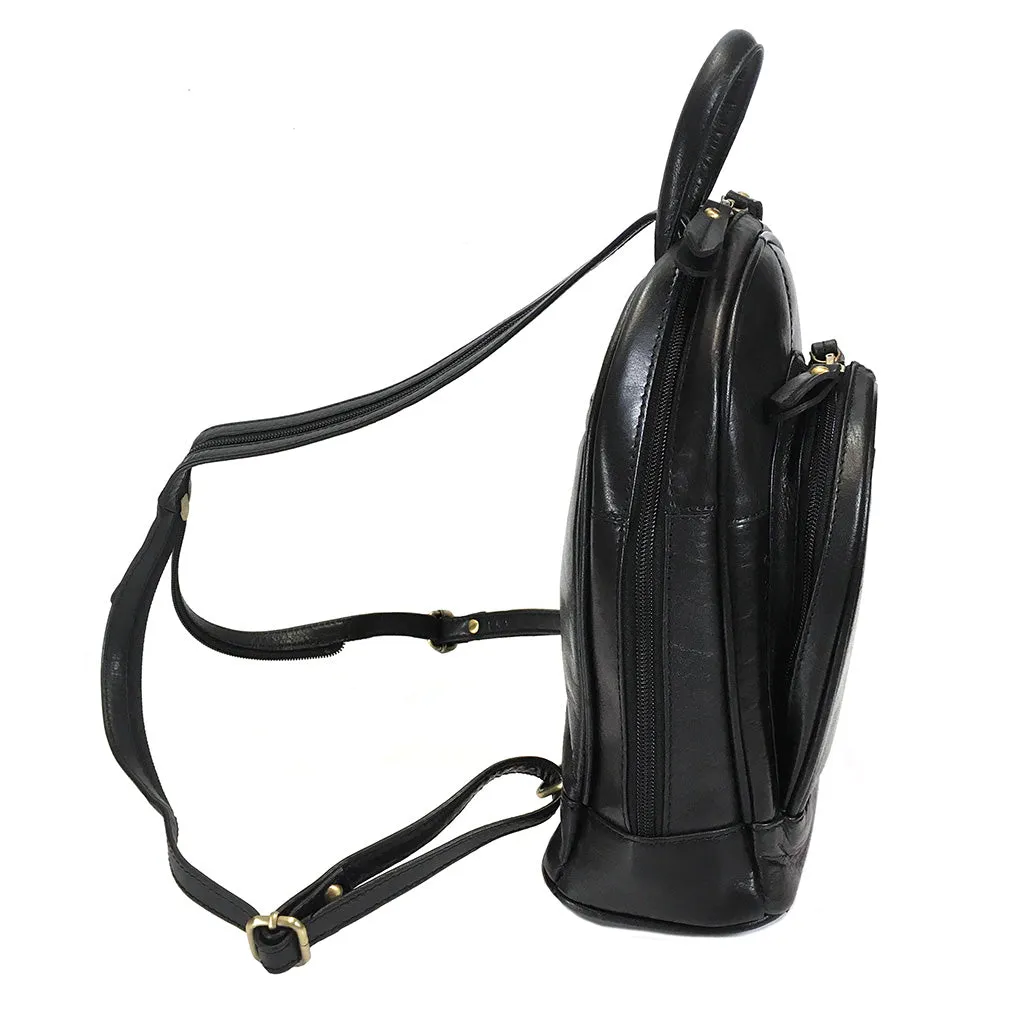 Rowallan Loreto Leather Backpack - Style: 31-7744  Black