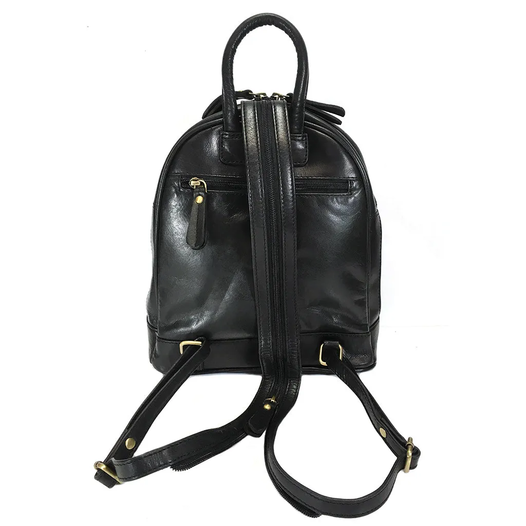 Rowallan Loreto Leather Backpack - Style: 31-7744  Black