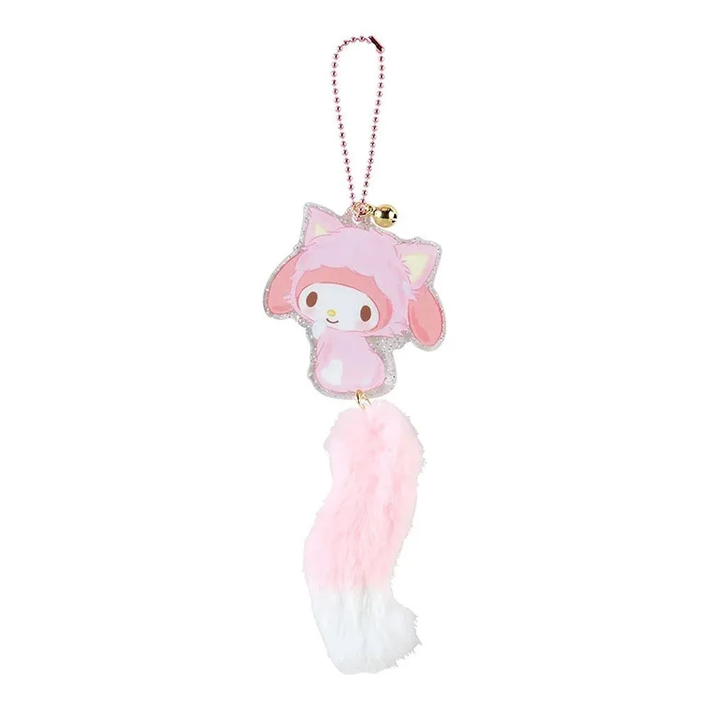 Sanrio Cat Acrylic Fur Tail Keyring