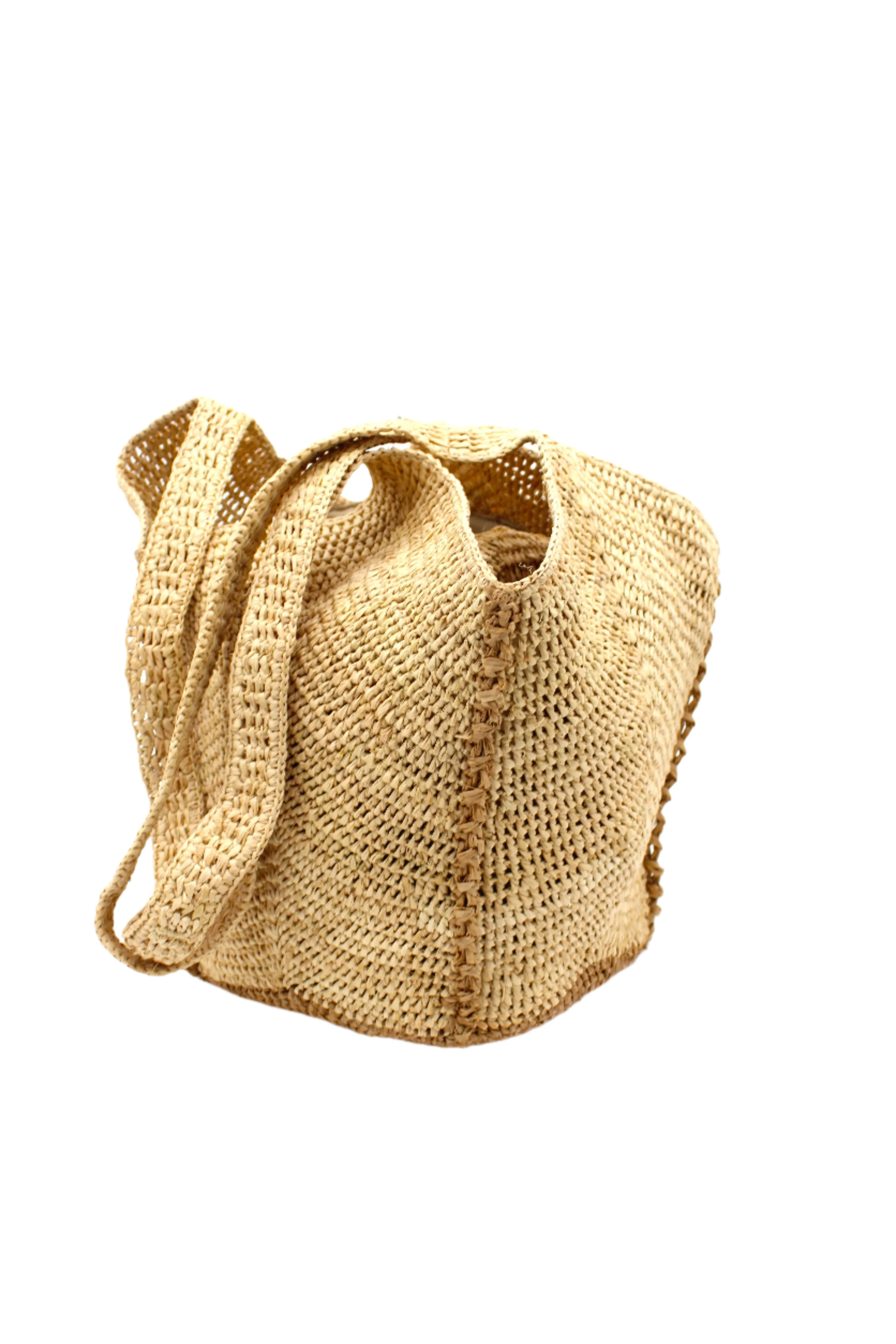 Sea See Crochet Straw Shoulder Bag