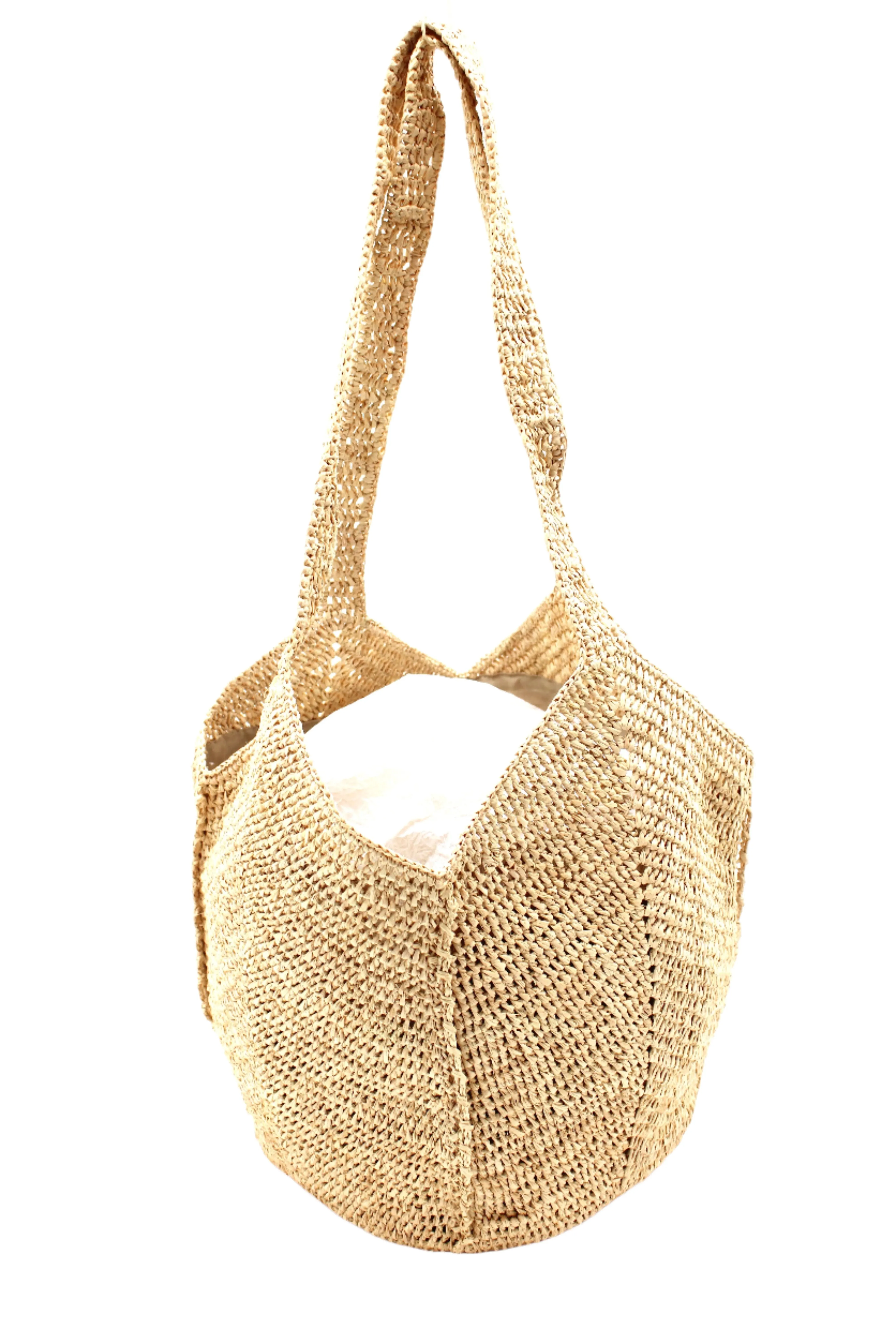 Sea See Crochet Straw Shoulder Bag