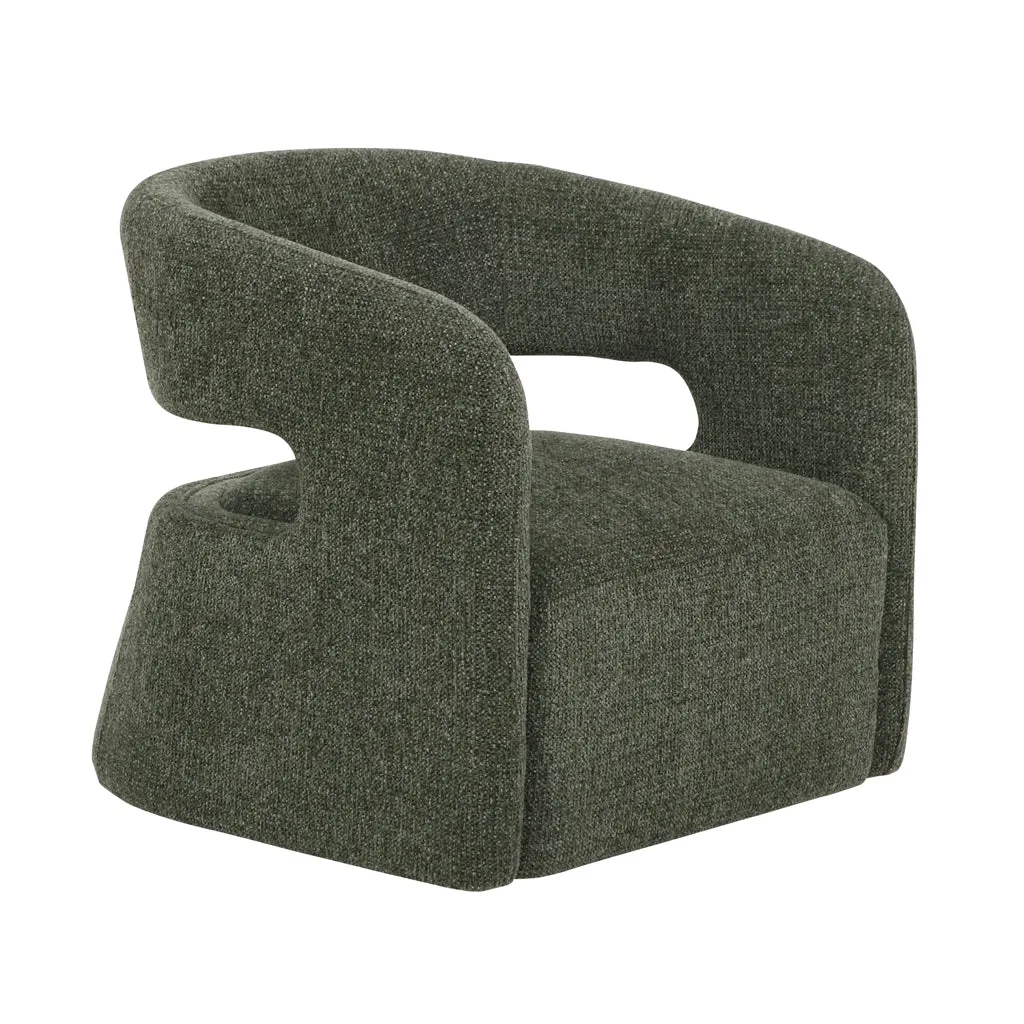 Seam Armchair - Coral Dark Green