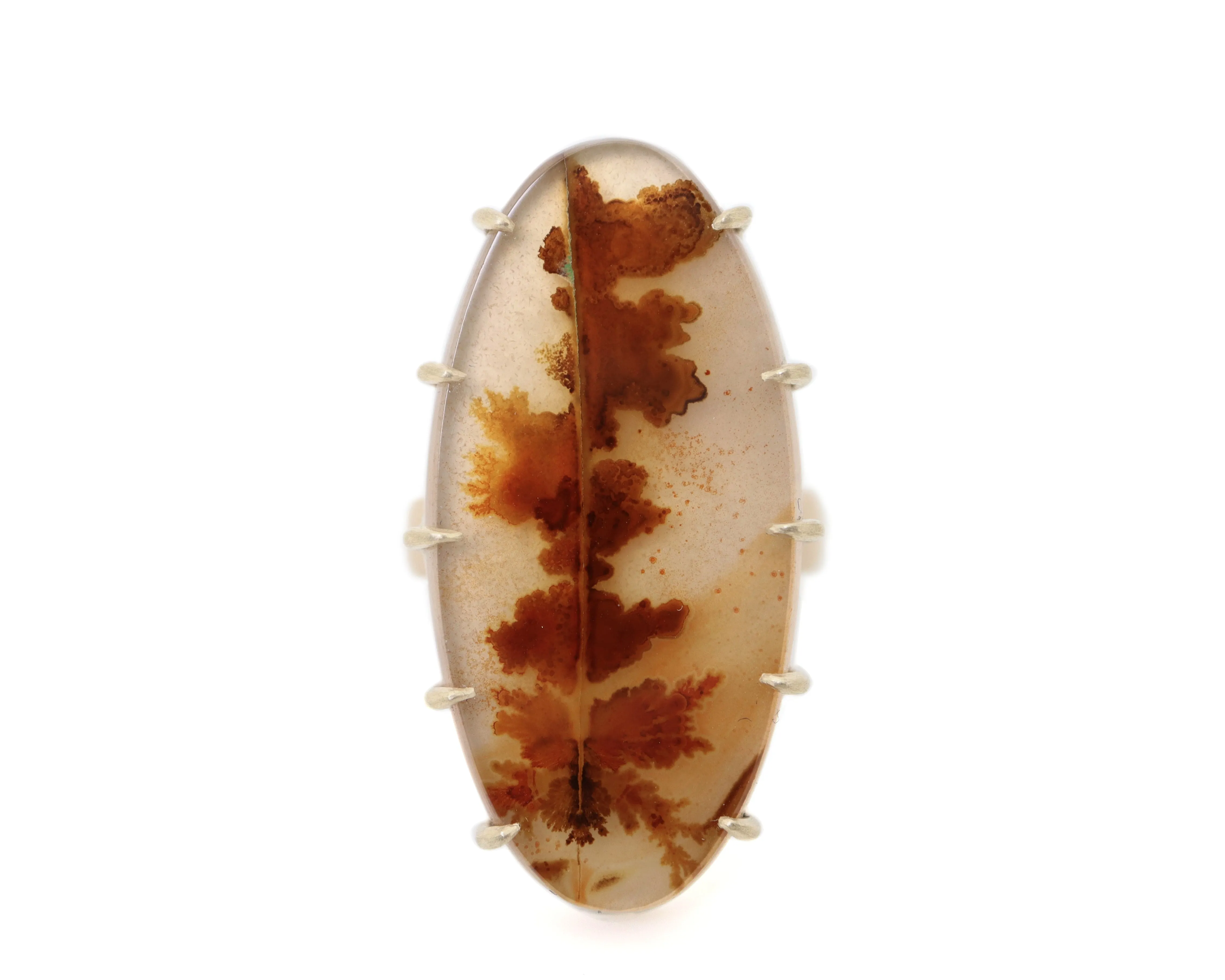 Seaside Super Bloom Dendritic Agate Vanity Ring