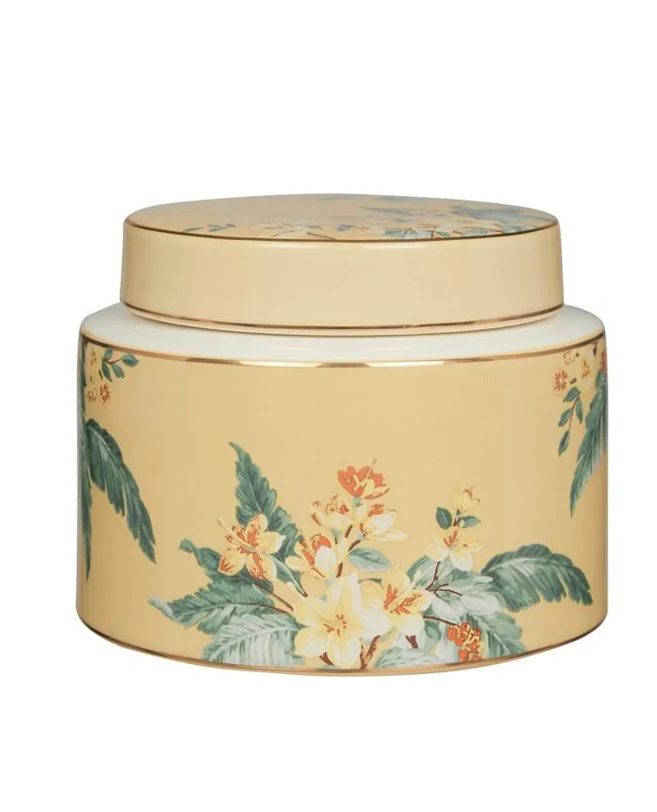 Short Florintine Ceramic Lidded Vessel