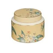 Short Florintine Ceramic Lidded Vessel