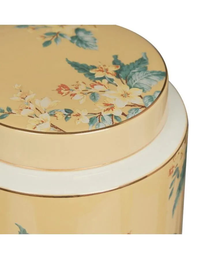 Short Florintine Ceramic Lidded Vessel