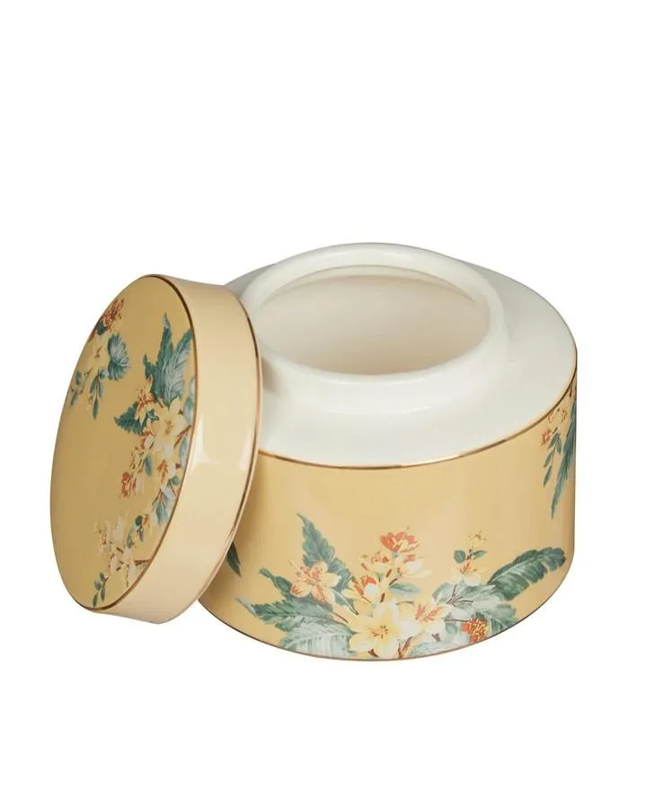 Short Florintine Ceramic Lidded Vessel