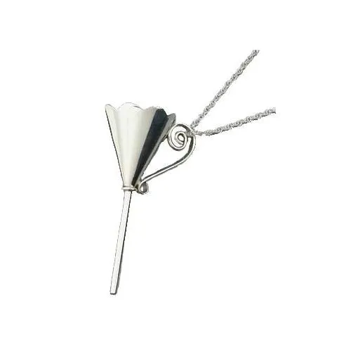 Silver Perfume Funnel Necklace