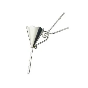 Silver Perfume Funnel Necklace