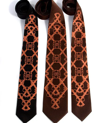 Skeleton Keys Necktie, Argyle Print Tie