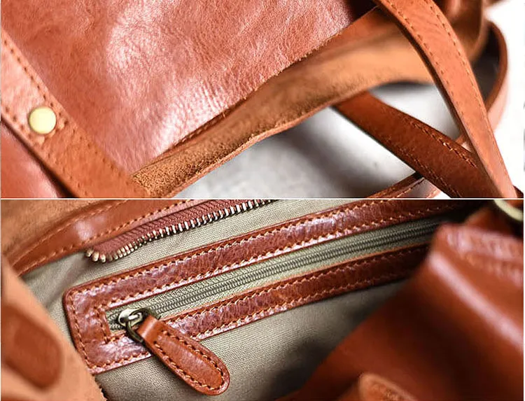 Small Womens Casual Black Shoulder Handbag Genuine Leather Tote Bags