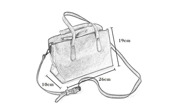 Small Womens Casual Black Shoulder Handbag Genuine Leather Tote Bags