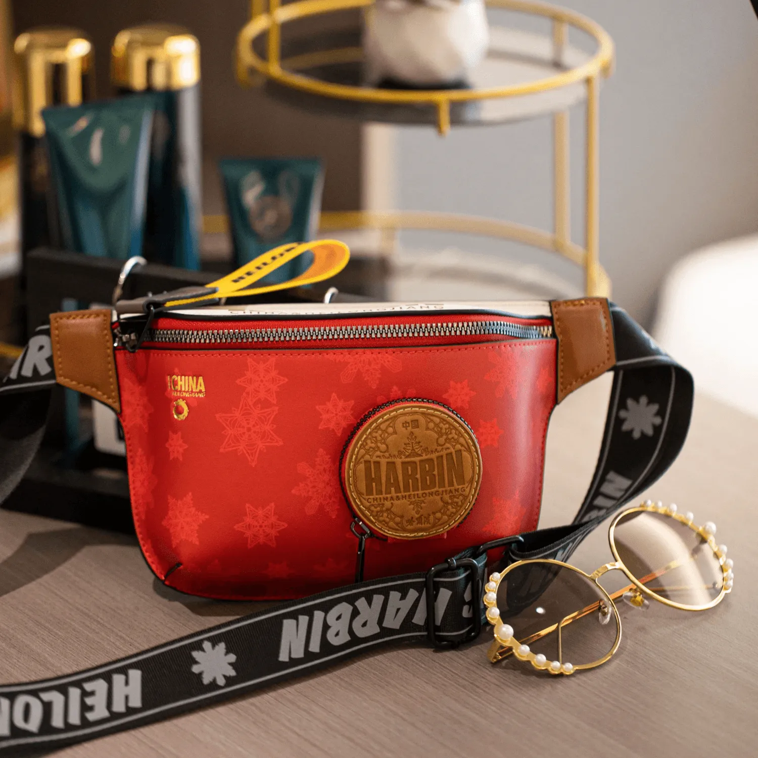 Snowflake Trendy Crossbody Bag - Harbin City Limited Chest Bag