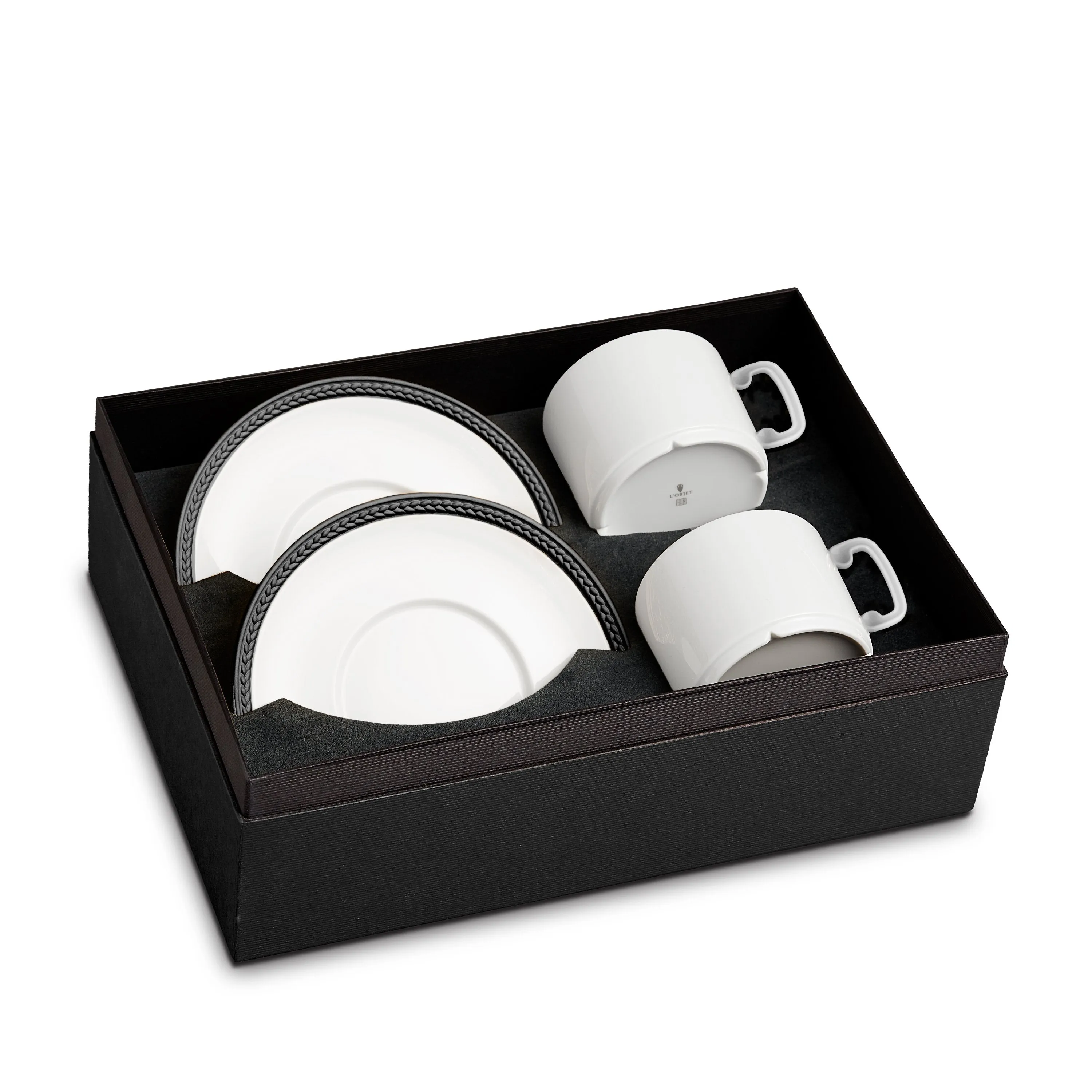 Soie Tressée Tea Cup   Saucer (Set of 2)