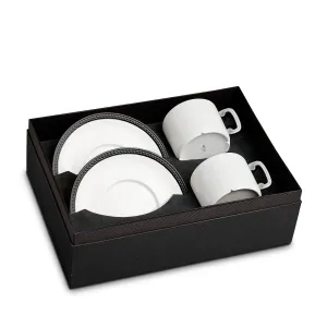 Soie Tressée Tea Cup   Saucer (Set of 2)
