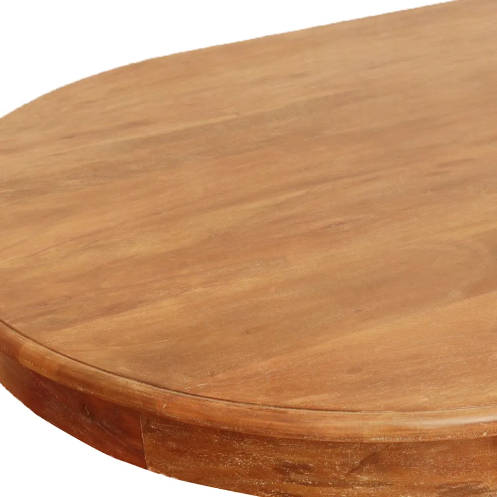 Solid grainy 6 seater dining table