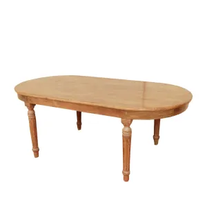 Solid grainy 6 seater dining table