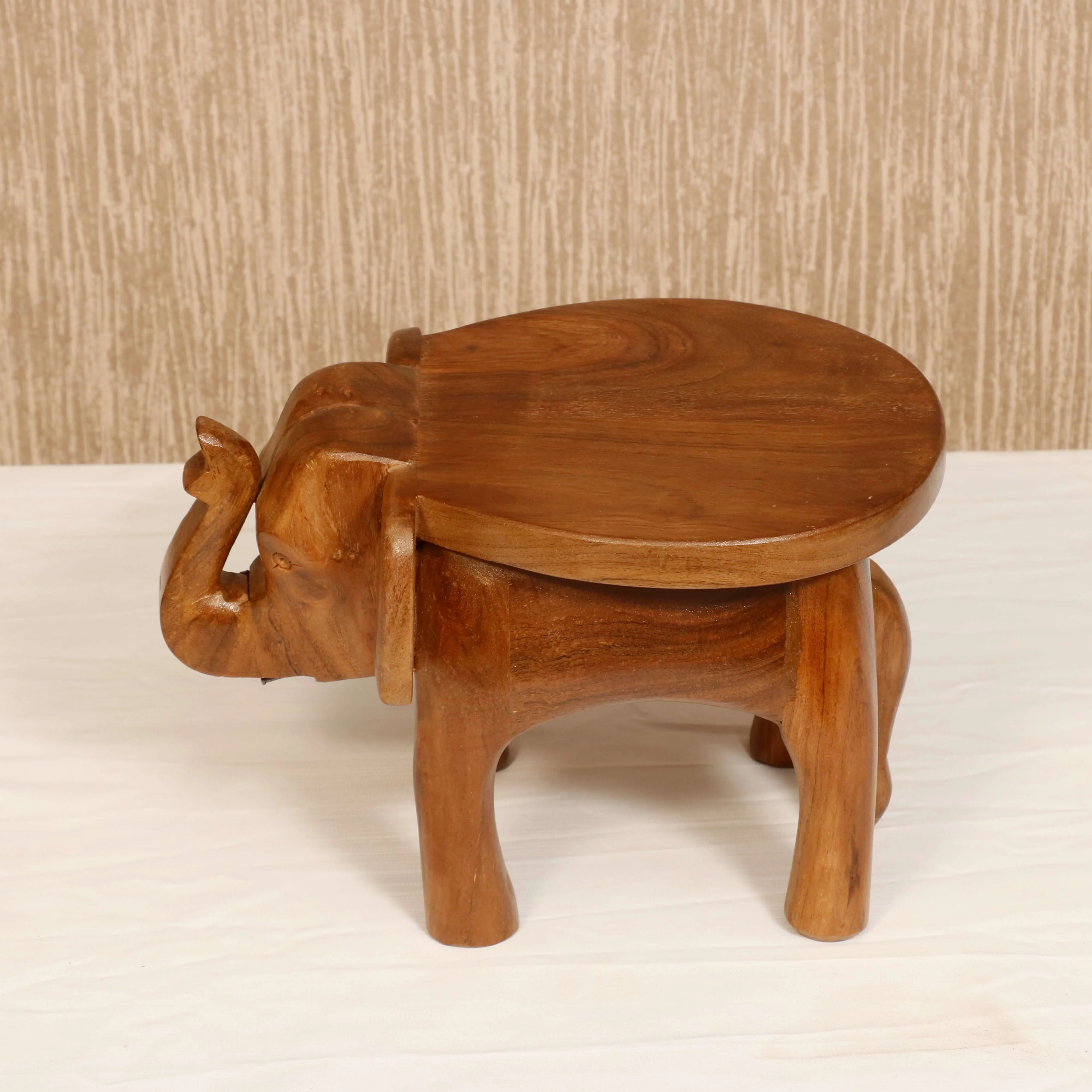 Southern Classic Wooden Tone Elephant Table Stand