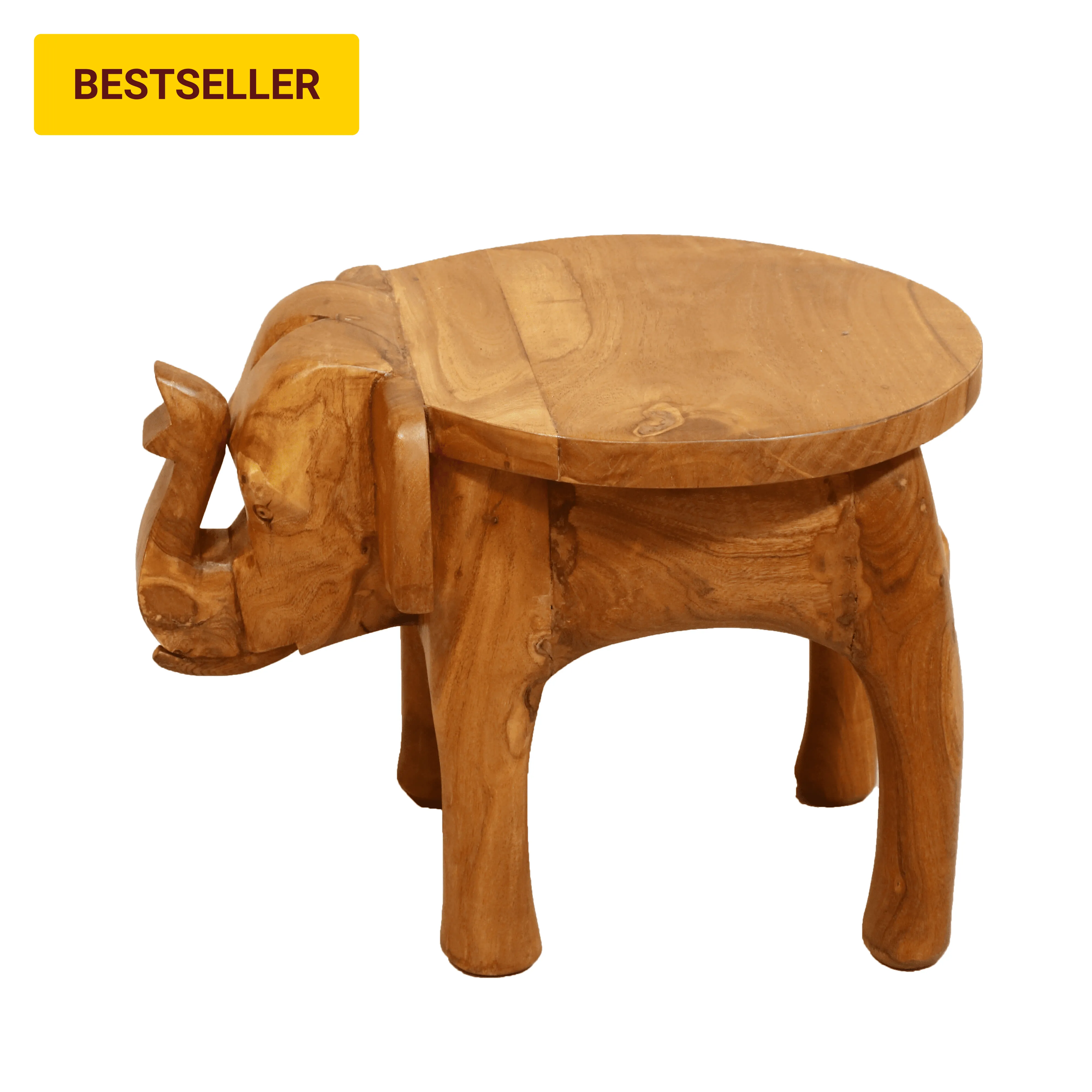 Southern Classic Wooden Tone Elephant Table Stand