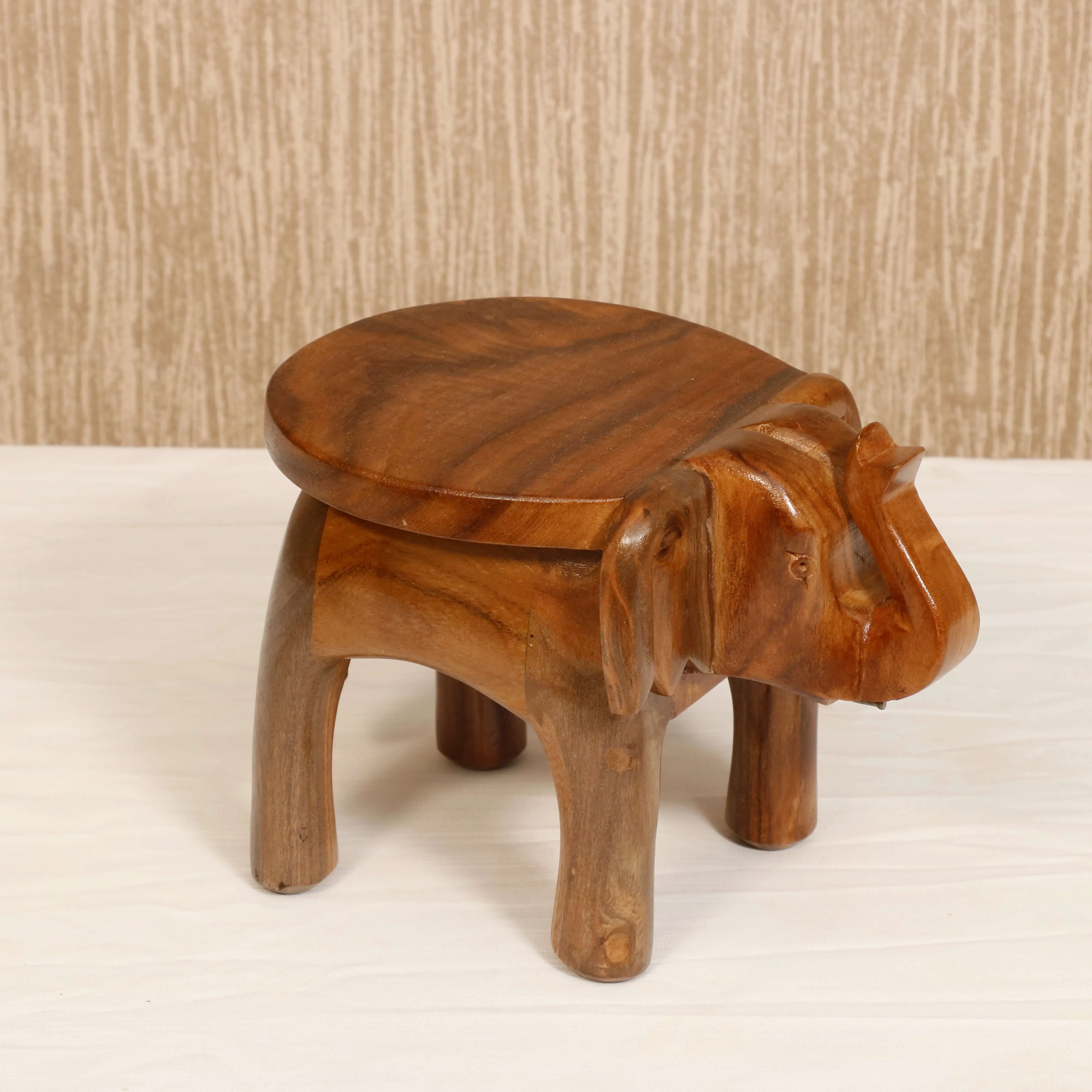 Southern Classic Wooden Tone Elephant Table Stand