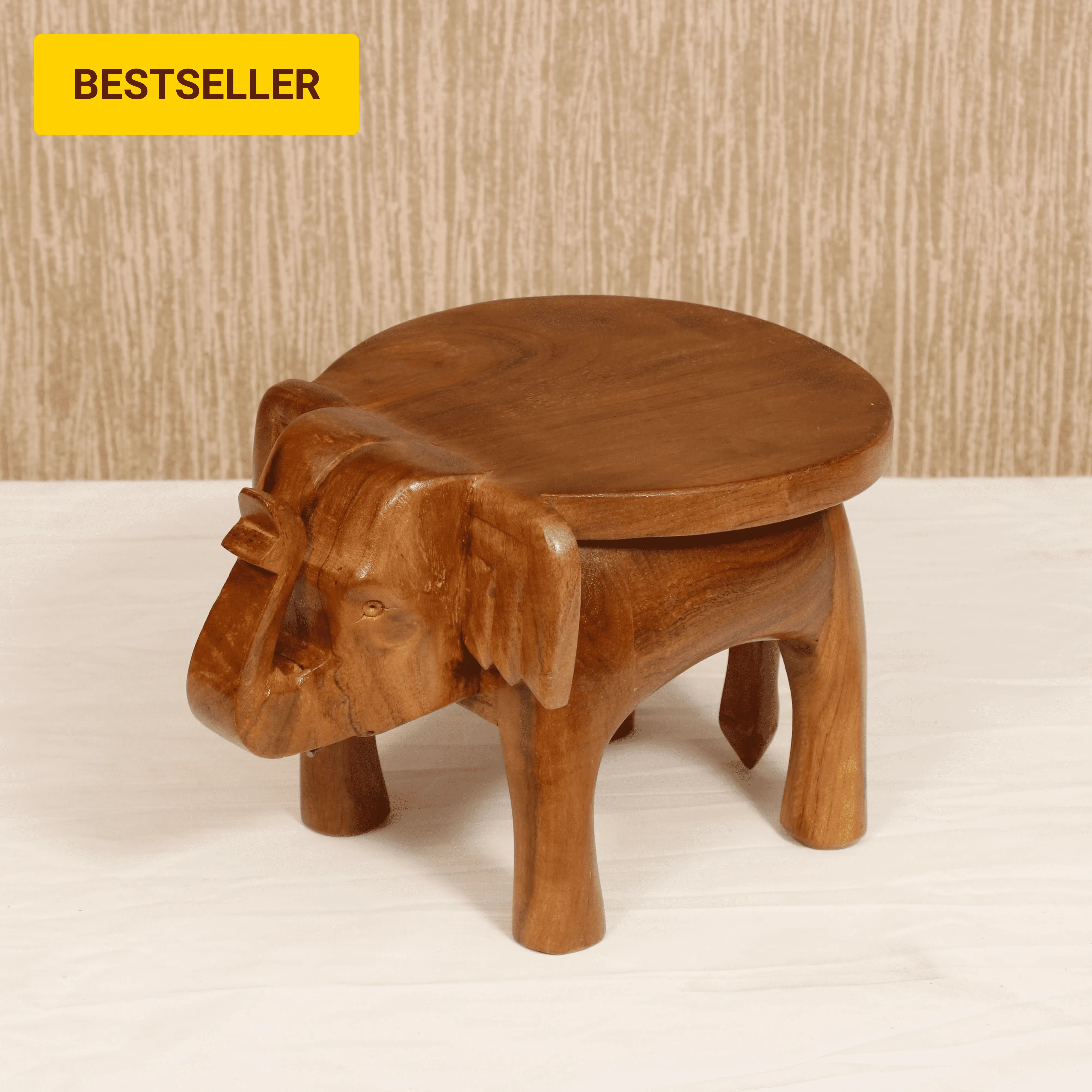 Southern Classic Wooden Tone Elephant Table Stand