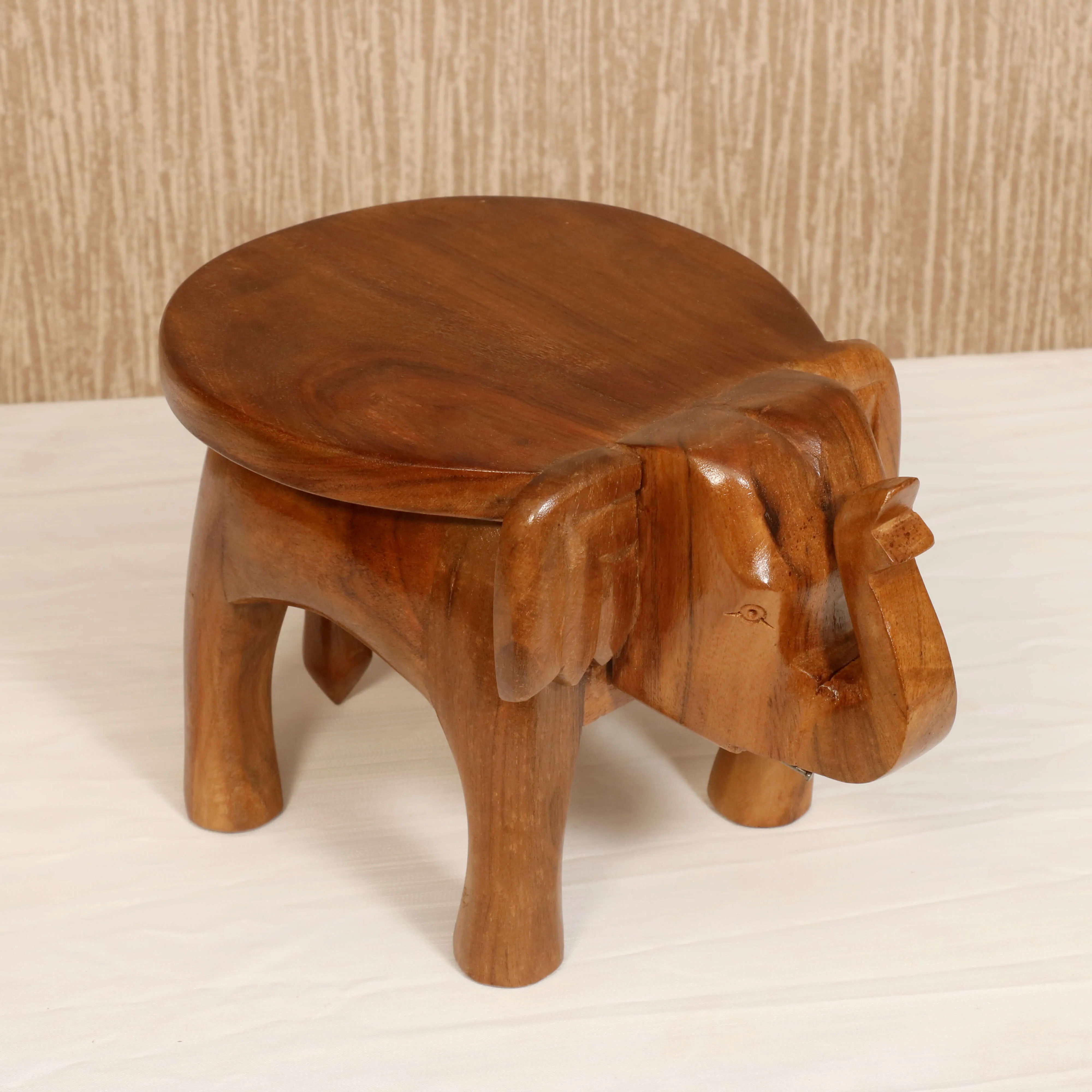 Southern Classic Wooden Tone Elephant Table Stand