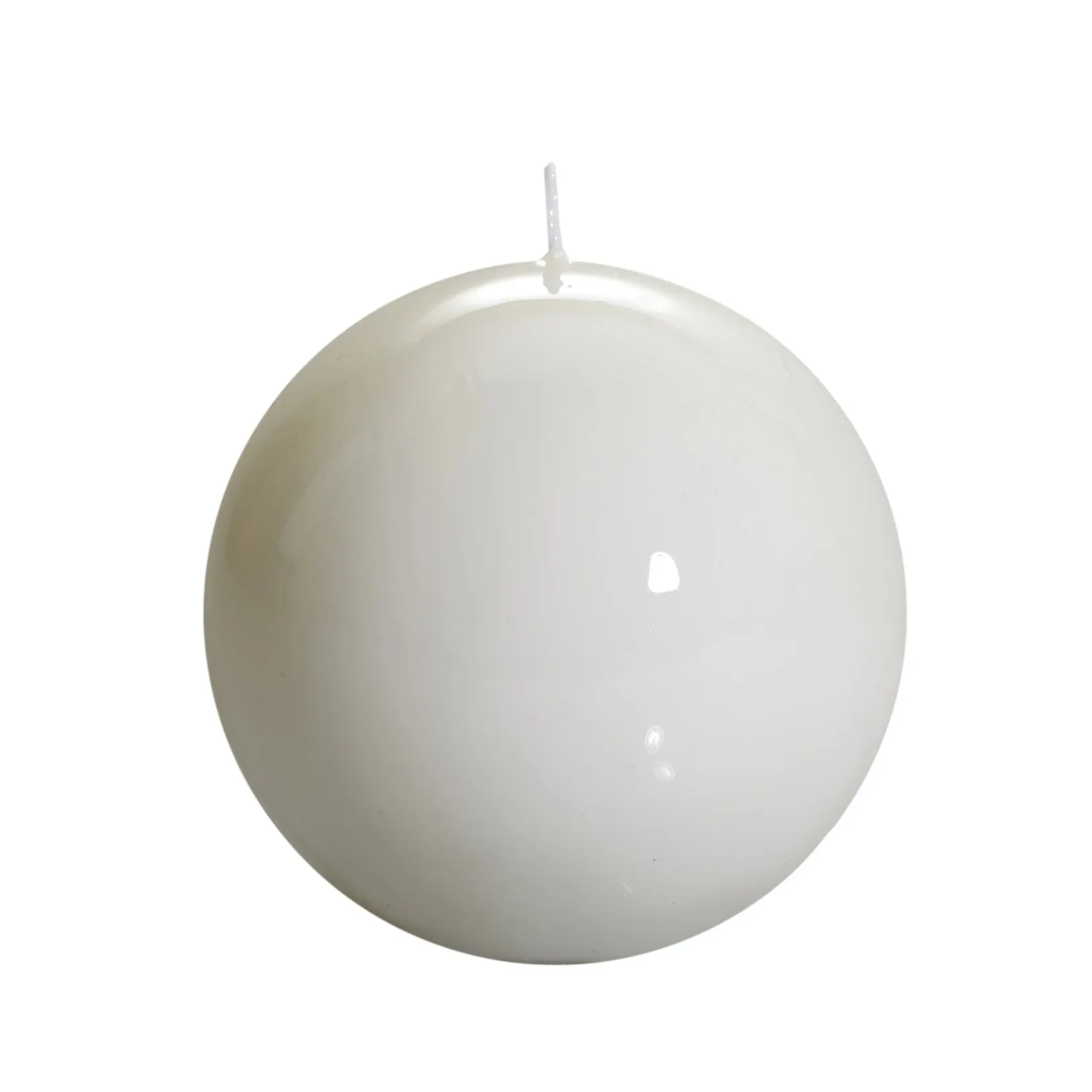 Sphere Ball White Candle