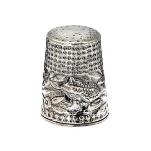 Sterling Silver Thimble Frog Prince