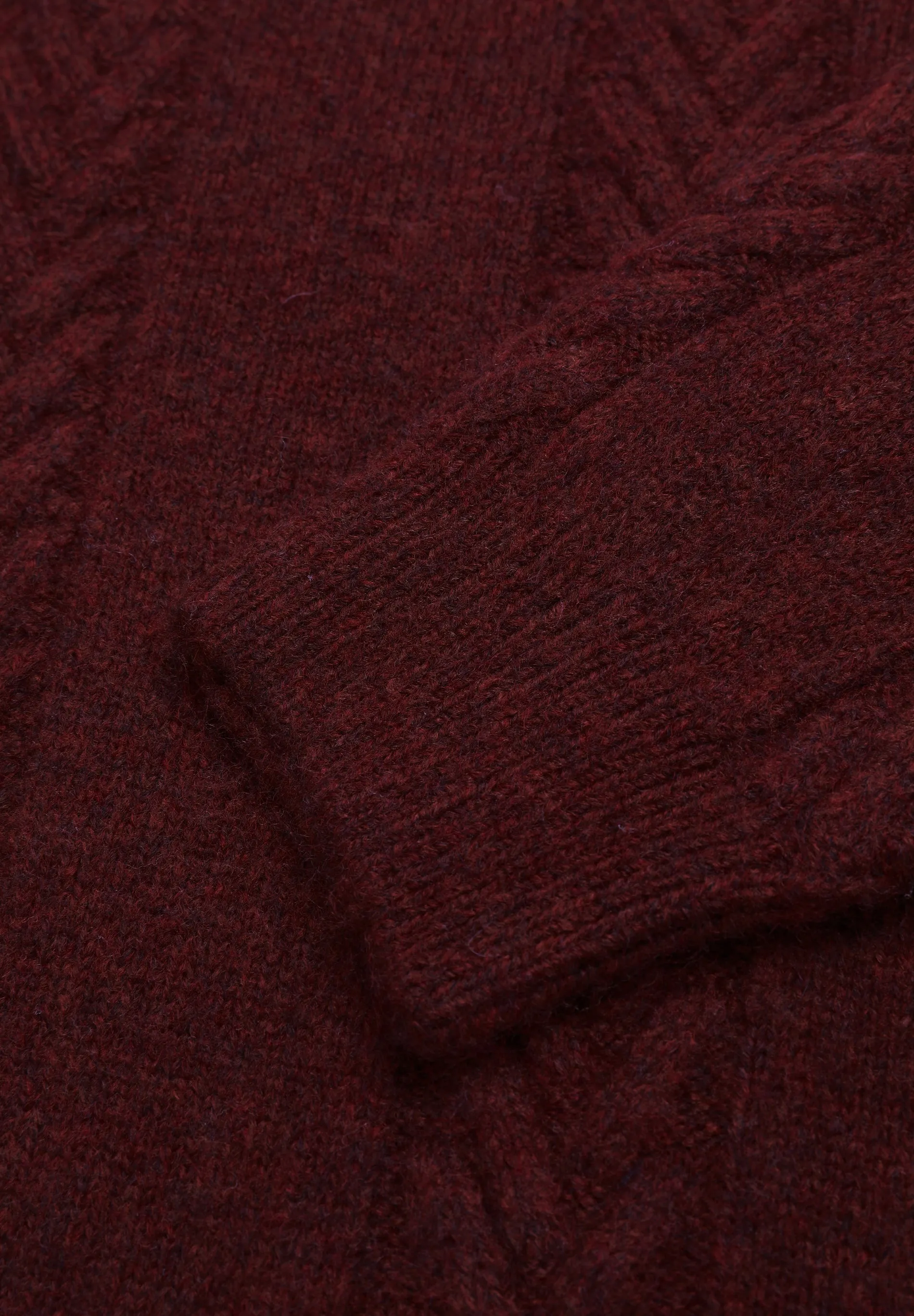 SWEATER WITH CABLE-KNIT DETAILS