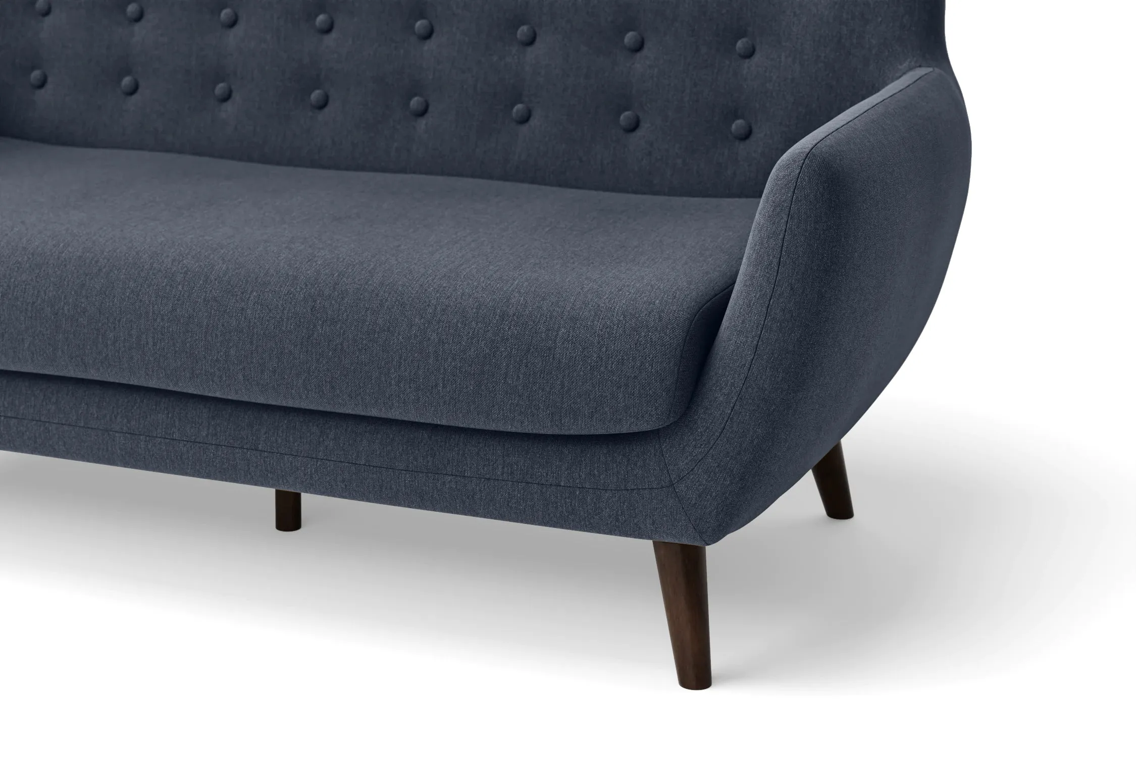 Terni Armchair Dark Blue Linen Fabric