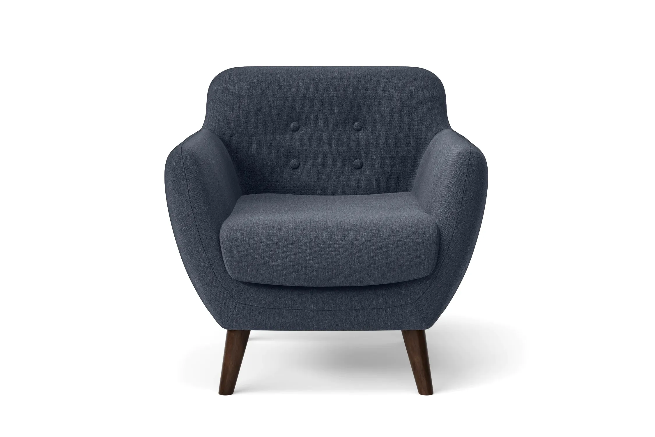 Terni Armchair Dark Blue Linen Fabric