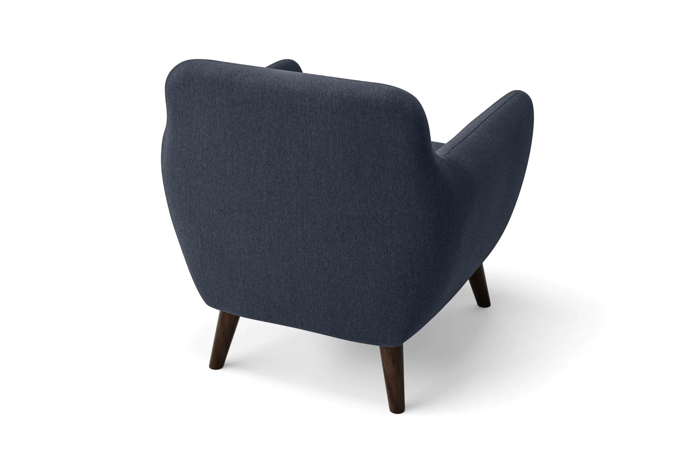 Terni Armchair Dark Blue Linen Fabric